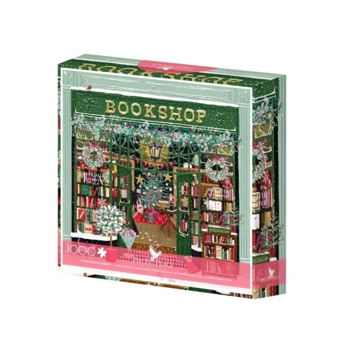 1000 Piece Square Puzzle - Christmas Bookshop